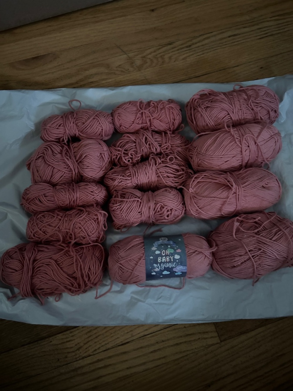 Oh Baby Organic Dusty Rose Yarn - Soft Baby Cotton Skeins